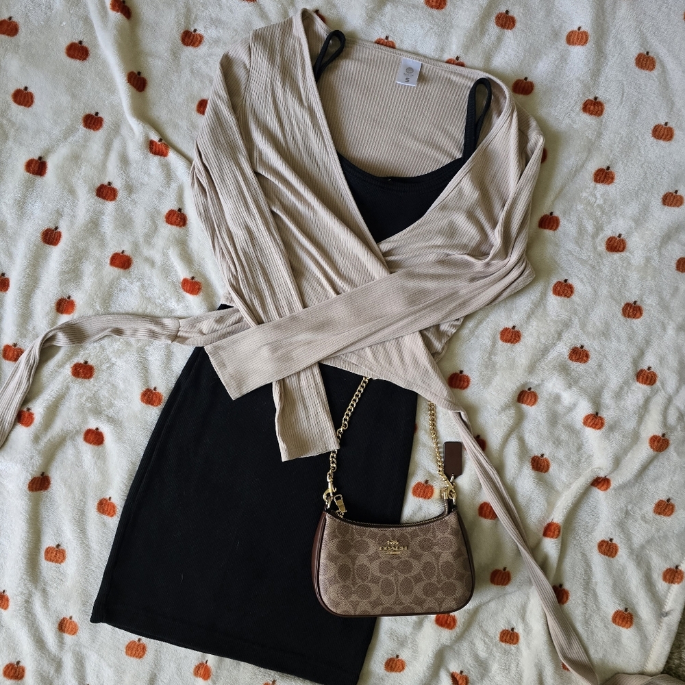 The Limited Black Ribbed Dress